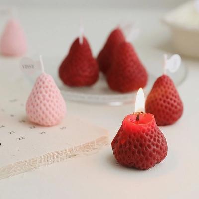 China Birthdays Support Customization Angel Factory Price Art Scented Candles Gift Box Strawberry Scented Strawberry Candles for sale