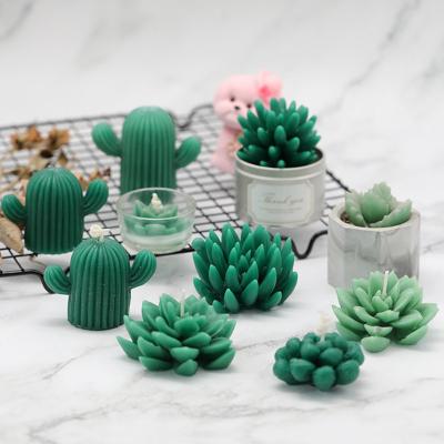 China Environmentally Friendly Self Succulent Silicone Bulk Candle Mold Potted Bionic Succulent Viable for sale