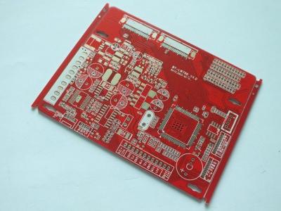 China DIP FR4 RED Solder Mask Prototype PCB Board White Silkscreen HASL Lead Free for sale