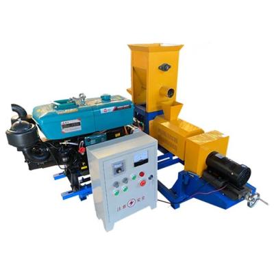 China Floating fish farm fish feed extruder diesel engine fish feed pellet extruder machine for sale