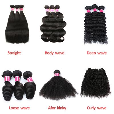 China WHOLESALE 100% Wholesale 8A Virgin Human Hair Straight Human Hair Bundles Extension Cuticle Aligned Brazilian Raw Natural Hair Color for sale