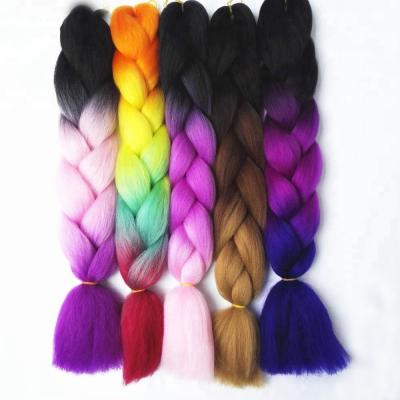 China Synthetic Hair 24inch 100g Africa Ombre Extension Elephant Braids All Color In Stock Synthetic Hair for sale