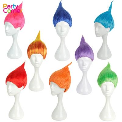 China Synthetic Trolls Wig Hair Part Halloween Costume Cosplay Wig Women PCWM19043001 for sale