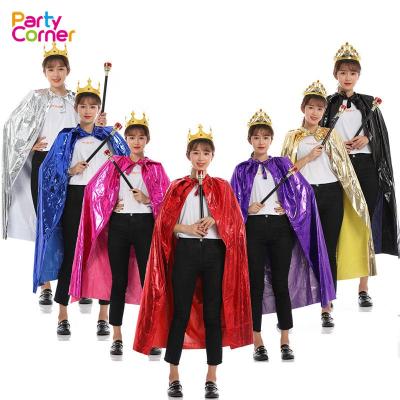 China Princess King Cape Dress Up Costume Accessories King Crown And Scepter Mantle Set PCCM19061416 for sale