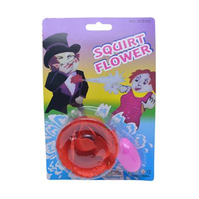 China Halloween Party Costume Prop Novelty Plastic Prank Rose Water Squiring Flower for sale