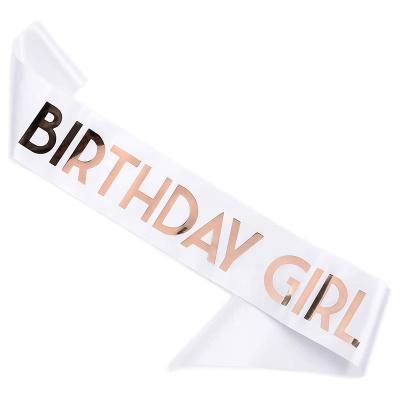 China Satin Soft Satin Birthday Girl Sash Sash for Women Happy Birthday Sash for Sweet 16, 18th 21st 30th 40th Fiftieth Party Supplies for sale