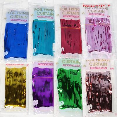 China Metallic PVC 21 Colors Tinsel Foil Fringe Curtains for Party Photo Backdrop Wedding Decor for sale