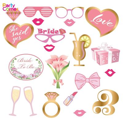 China 2019 New Design Wedding Party Decoration Bride To Be Bachelor Party Photo Booth Props Kit PCHM19040106 for sale