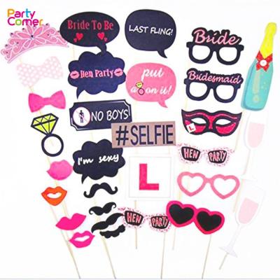 China Wedding Bridal Shower Photo Booth Props Bridal Shower Girls Night Out Hen Party Gift Accessories PCPM19040119 for sale