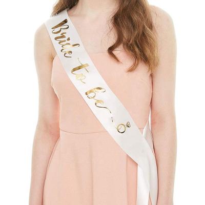 China Satin Bride To Be Sash Bridal Shower Hen Party Wedding Decorations Party Favors Accessories Bachelor Party Sash for sale