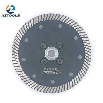 China Marble.Granite. High quality sintered turbo diamond cutting blade with flange for Stone.Granite diamond cutting disc. for sale