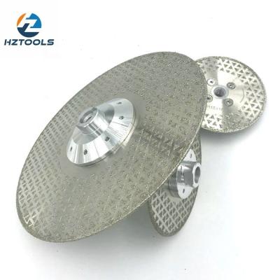 China M14*230mm Marble Clad Diamond Cutting Disc, Diamond Clad Blade with Flange. en venta