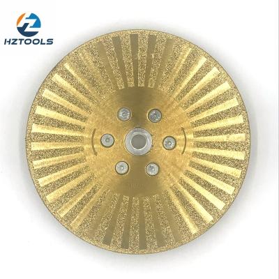 China Grinding and Cutting Marble Ti-caoted 7inch M14*180mm Plated Marble Cutting Diamond Saw Blade. Diamond marble grinding and cutting disc. à venda