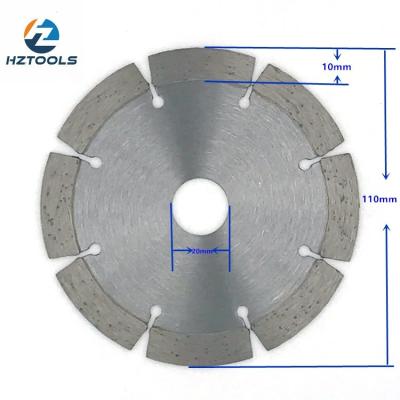 China Granite. concrete. 110*10*20mm hot pressed dry brick granite diamond cutting disc, diamond segment saw blade. en venta