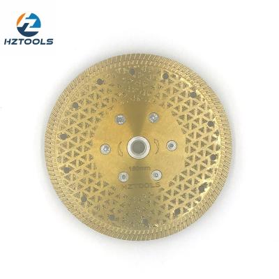 China Marble and Granite 180mm 7inch M14 Flange Clad Hot Pressed Agglomerated Marble and Granite Diamond Saw Blade. en venta