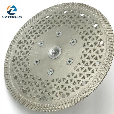 China New design 180mm 7inch M14 marble and granite diamond plated segments turbo hot pressed sintered marble and granite diamond saw blade. for sale