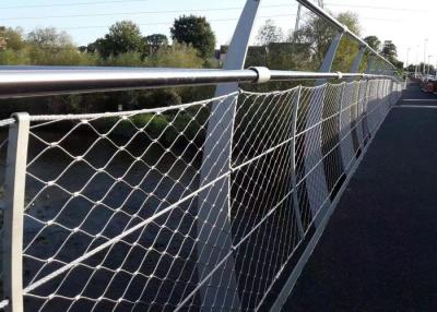 Cina SUS 316 flexible safety  netting with stainless steel rope cable mesh for bridge 2.5 mm in vendita