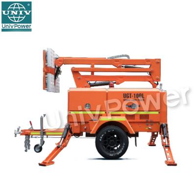 China Off-Grid Solar System Mobile Type Heavy Duty LED Lighting Tower With Austrlian Mining Standard Powered By Diesel Generator for sale