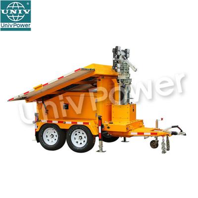 China Industrial Diesel Solar Light Tower Trailer Diesel Emergency LED Light Tower Hybrid Outdoor Wind Lighting for sale