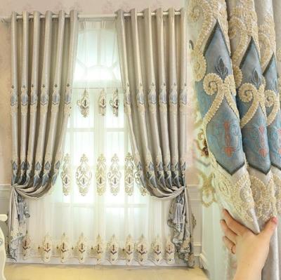 China Tende Wholesale Custom Embroidery Blackout New Arrival Ready Made Curtains For Living Room Luxury Curtain for sale