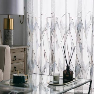 China High Quality Curtains in Sala Elegant Drapes White Decorative by La de Para de cortines American style for sale