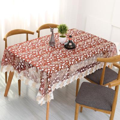 China Modern Cheap Embroidery Dining Tablecloth Polyester Decorations Elegant Banquet Tablecloths for sale