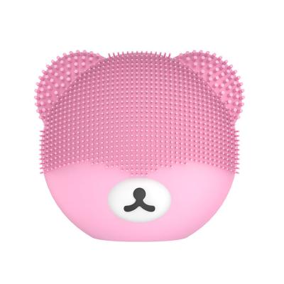 China Acne Treatment Pore Remover Massager Brush Silicone Electric Facial Cleansing Sweep Skin Care Facial Soft Deep Cleansing Waterproof USB Pink for sale