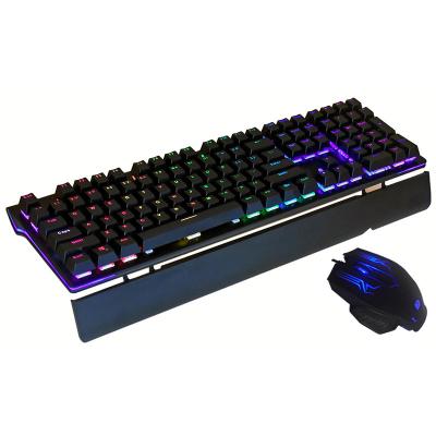 China Waterproof Hot  oem waterproof rgb gamer ergonomic mechanical full gaming keyboard and mouse combo for computer for sale