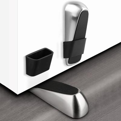 China Modern heavy duty zinc alloy rubber door stopper, door stopper, solid stable base, easy to lower without bending for sale