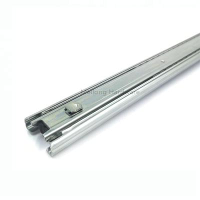 China Contemporary 45mm 3 Fold Steel Ball Bearing Drawer Slide Telescopic Handle With Hook for sale