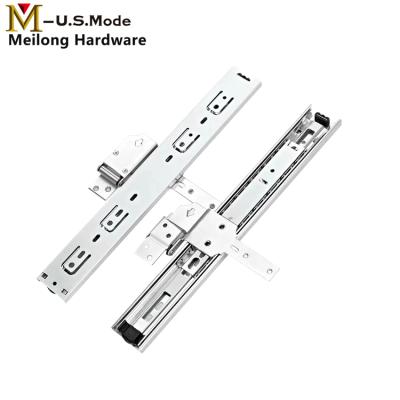 China 45mm Contemporary Cabinet Drawer Slider For Mirror Door 14 Inch Drawer Slide Rail / 350mm Ball Bearing Hanging Mirror Slides For Wardrobe for sale