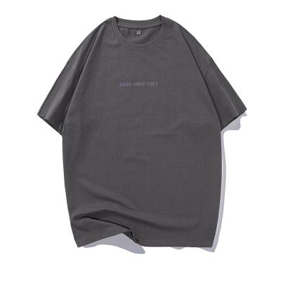 China 2022 New Custom Fashion Anti-Wrinkle Large Cotton Printing Round Neck T-shirt Streetwear Oversized T-shirt for sale