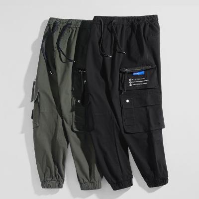 China Custom High Quality Anti-wrinkle Vintage Micro Elastic Loose Cargo Pants Mens Cargo Pants for sale