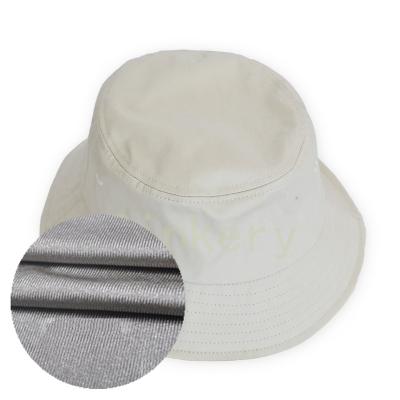 China Character Fiber Pure Silver Cloth Coated Bucket Hat With 5G Radiation Protected Function for sale