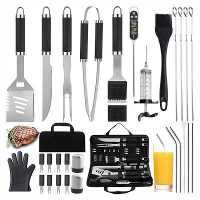 China Easily Cleaned Stainless Steel BBQ Tools Grill Accessories Heavy Duty Outdoor BBQ Set Tool grill kit Barbecue Grill BBQ Tools Set for sale