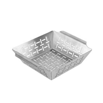 China Not Easily Cleaned Stick Grill Topper Basket Heavy Duty Stainless Steel Grill Accessories Meat Kebab Kebab Pan Pan Trays for sale