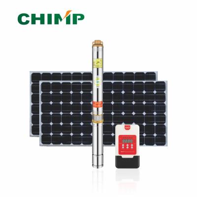 China High Efficiency 24 Volt 48v DC Submersible Solar Water Pump With Solar Panel for sale