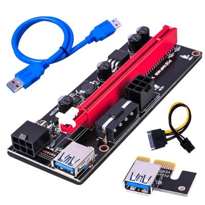 China VER009S PCI-E 1X to 16X Riser Card Supplement Adapter USB 3.0 Cable Graphics Extension pcie risers GPU 12.9*4.4*1.2 for sale