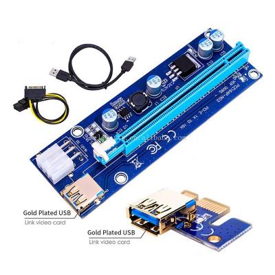 China pcie riser card Ver 009s PCI-E 1X to 16X LER 3.0 riser 009s card supplement PCI Express USB adapter cable power Gpu risers 12.9*4.4*1.2 for sale