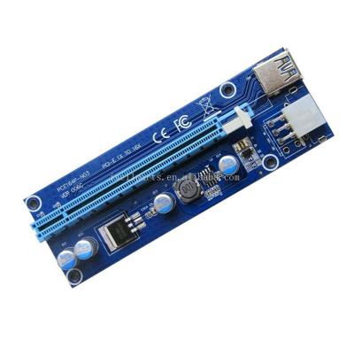 China Riser Ver 009s PCI-E 1X To 16X Riser Card Supplement PCI Express 6 Pin Sata Power Adapter USB 3.0 Cable For GPU 12.9*4.4*1.2 for sale