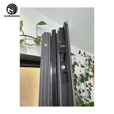 China Good Big Magnetic Screen China Factory And Frames Less Price Hardware Doors Burglar Proof Aluminum Casement Window for sale