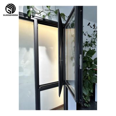 China NEW Magnetic Thermal Break Aluminum View Door Two Way Open Tilt & Turn Aluminum Casement Window for sale