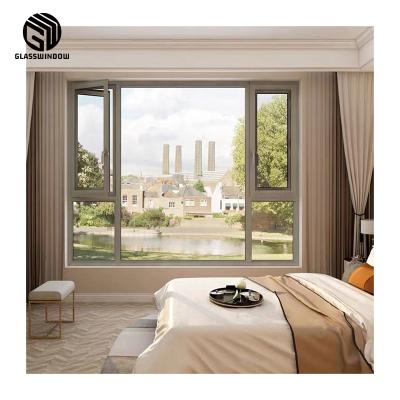 China Soundproof Cheap Door Aluminum Profiles Factory Windows Frame Price Tilt And Turn Steel Aluminum Window for sale