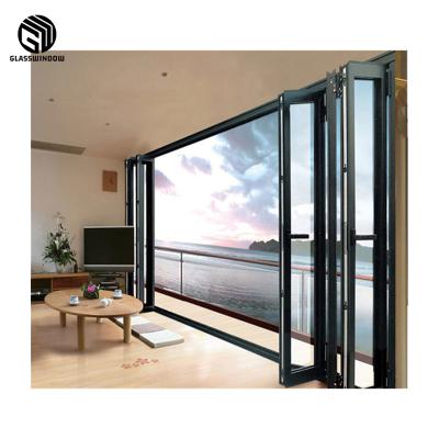 China Factory Wholesale Price Sound Insulation Bifolding Sliding Pivot Door Accordion Bi Folding Doors for sale