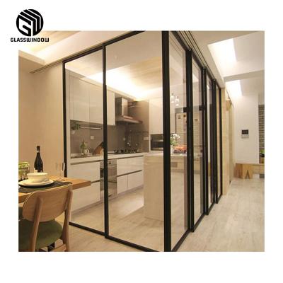 China Modern Top Selling Factory Produce Aluminum Profile Slim Frame Sliding Door Gate For House for sale