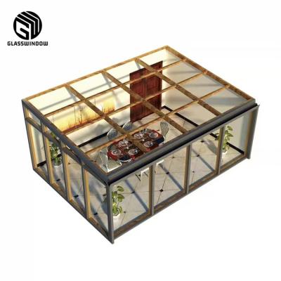 China Modern Aluminum Transparent Solarium Sunrooms Sunroom Wholesale Price Glass Bedroom for sale