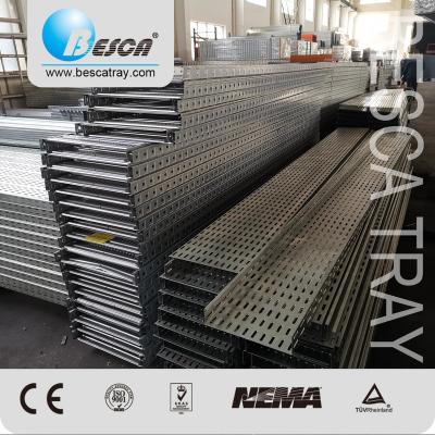 China Cable Laying Besca 900x50mm Power Coated Perforated Galvanised Cable Tray for sale