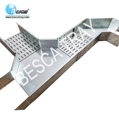 China Cable Laying Besca Weight Hanger Bend 90 Pregalvanized Cable Tray for sale