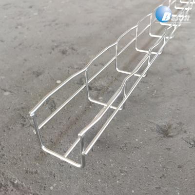 China Projects 400*100*3000mm Galvanized Wire Mesh Cable Tray Factory Price List for sale