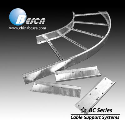 China Steel Horizontal Bend Ladder Type Cable Tray - UL,CE,IEC,ISO for sale